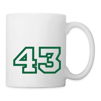 Numéro 43 sport vert - Mug blanc - blanc - Droite