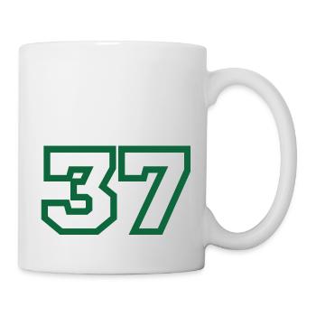 Number 37 green sport - Mug - white - Right
