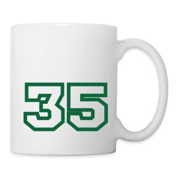 Number 35 green sport - Mug - white - Right