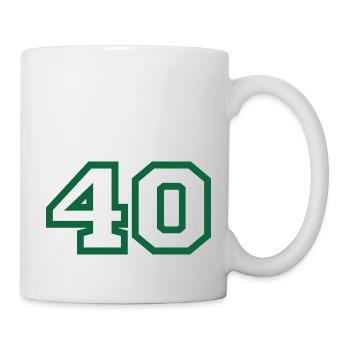 Numéro 40 sport vert - Mug blanc - blanc - Droite