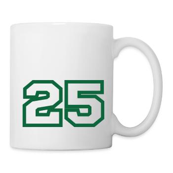 Number 25 green sport - Mug - white - Right