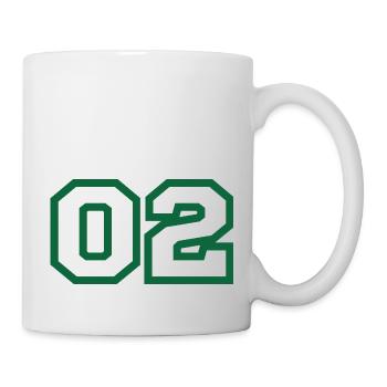 Numéro 2 sport vert - Mug blanc - blanc - Droite
