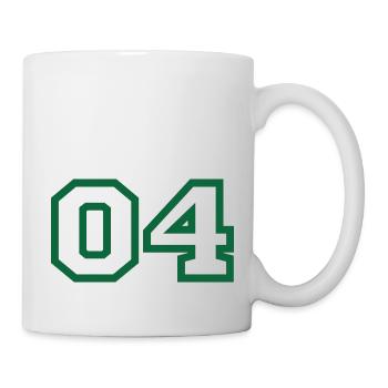 Numéro 4 sport vert - Mug blanc - blanc - Droite