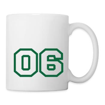 Number 6 green sport - Mug - white - Right