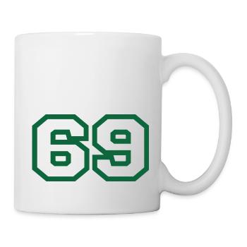Numéro 69 sport - Mug blanc - blanc - Droite