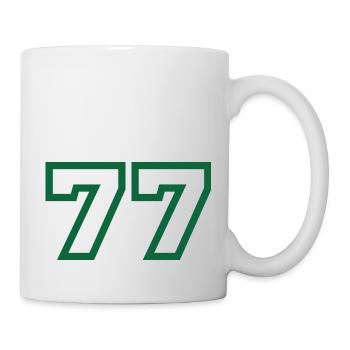 Numéro 77 sport - Mug blanc - blanc - Droite