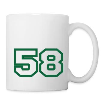 Number 58 green sport - Mug - white - Right