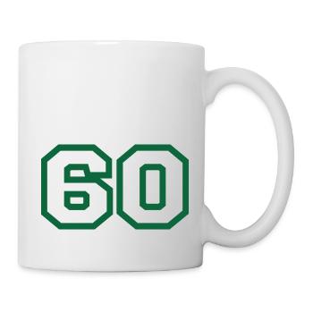 Numéro 60 sport vert - Mug blanc - blanc - Droite