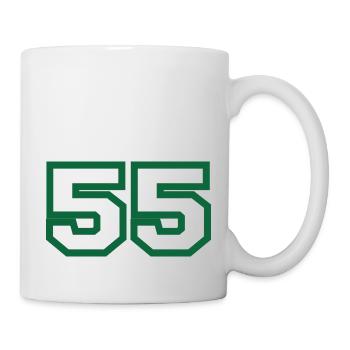 Numéro 55 sport vert - Mug blanc - blanc - Droite