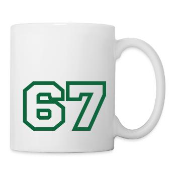 Numéro 67 sport - Mug blanc - blanc - Droite