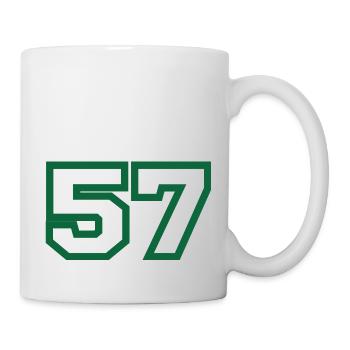 Number 57 green sport - Mug - white - Right