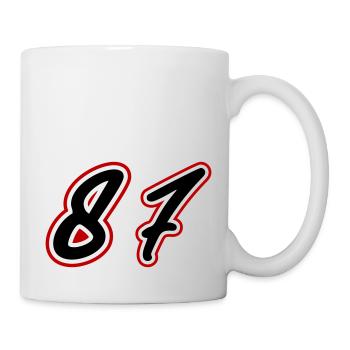87 Zahl Symbol - Tasse - Weiß - Rechts