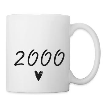 2000 coeur anniversaire - Mug blanc - blanc - Droite