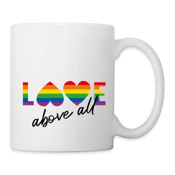 LGBTQIA+ love above all Regenbogen Flagge homo - Mug - white - Right