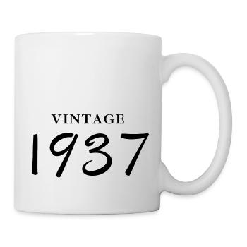 Vintage 1937 - Anniversary Gift Idea - Mug - white - Right