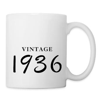 Vintage 1936 - Anniversary Gift Idea - Mug - white - Right