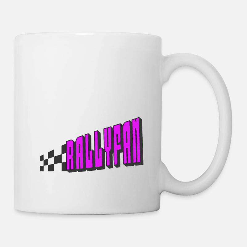 Rallyfan violet black - Mug - white