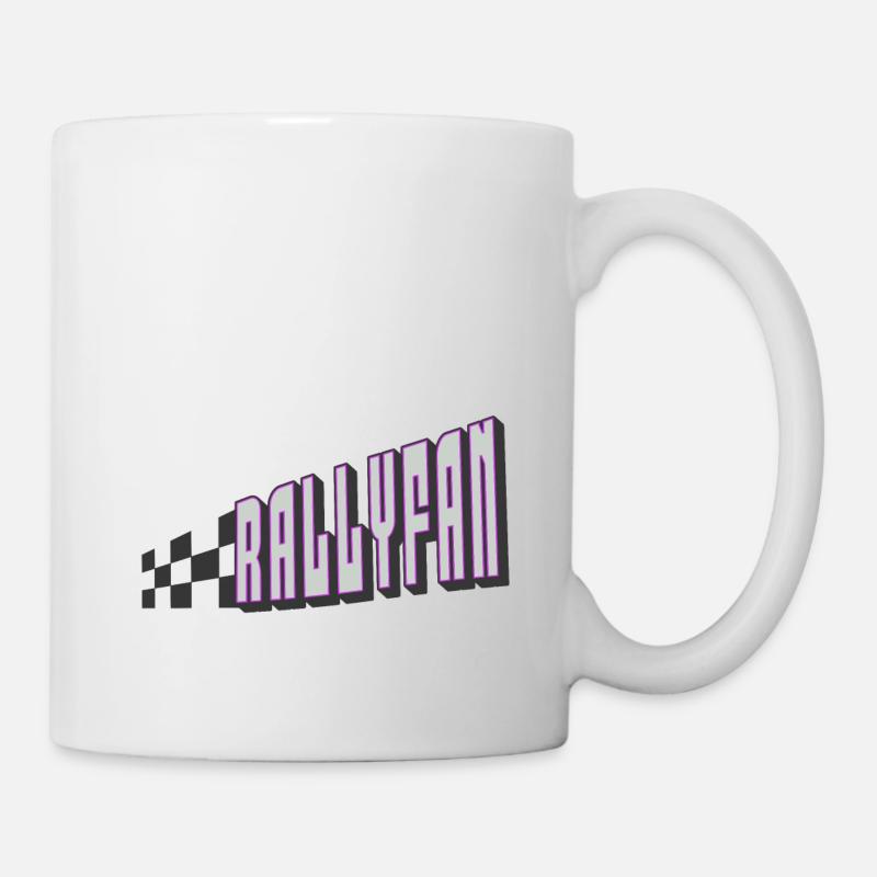 Rallyfan argent violet noir - Mug blanc - blanc