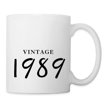 Jahrgang 1989 - Geschenkidee zum Geburtstag - Tasse - Weiß - Rechts