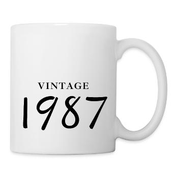 Jahrgang 1987 - Jubiläums-Geschenkidee - Tasse - Weiß - Rechts