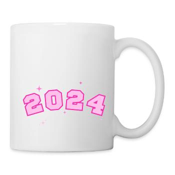 2024 Stern Rosa - Tasse - Weiß - Rechts