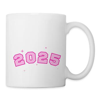 2025 Stern Rosa - Tasse - Weiß - Rechts