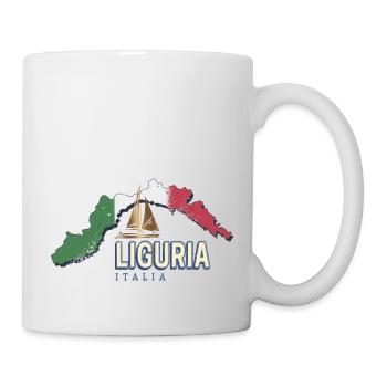 Liguria Italy Retro Region Map Vintage Souvenir - Mug - white - Right