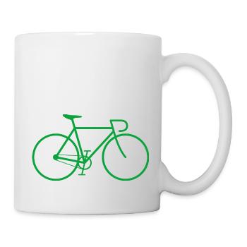 Vélo fixie vert - Mug blanc - blanc - Droite