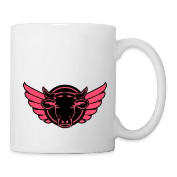 kuh bull wappen - Tasse - Weiß - Rechts