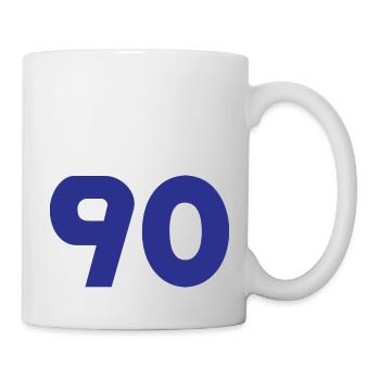 90. 90 ANS. 90e ANNIVERSAIRE. ANNIVERSAIRE 90 ANS. - Mug blanc - blanc - Droite