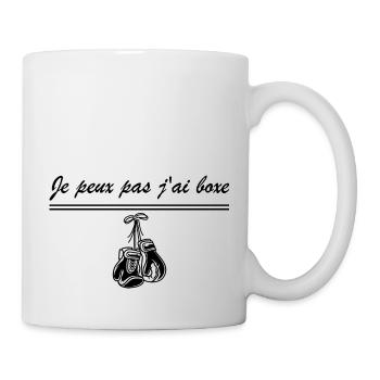 Je peux pas j'ai boxe - Mug blanc - blanc - Droite