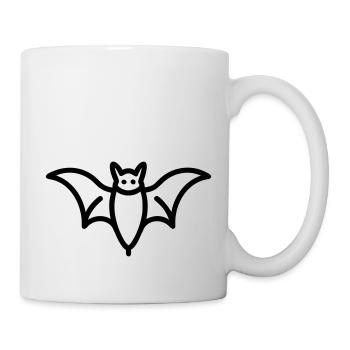 Contour de chauve-souris mystique pour Halloween - Mug blanc - blanc - Droite