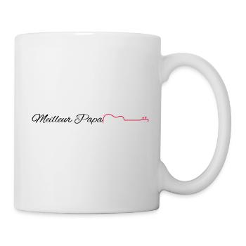 Meilleur papa guitariste - couleurs modifiables - Mug blanc - blanc - Droite