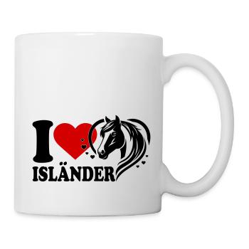 I love Pferd Isländer - Tasse - Weiß - Rechts
