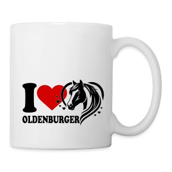 J’adore le cheval Oldenburger - Mug blanc - blanc - Droite