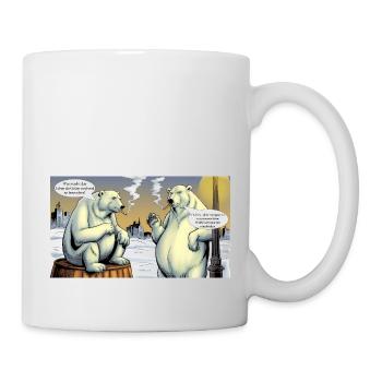 Weihnachten Eisbären Nordpol Rauchen Zigarette de - Tasse - Weiß - Rechts