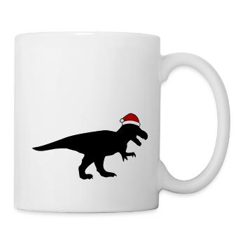 T-Rex Weihnachtsmann - Tasse - Weiß - Rechts