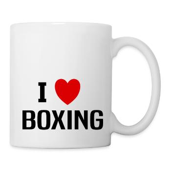 Ich liebe Boxen - Tasse - Weiß - Rechts