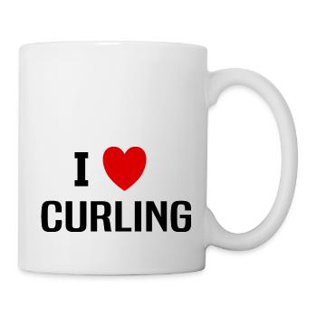 I love Curling - Mug - white - Right