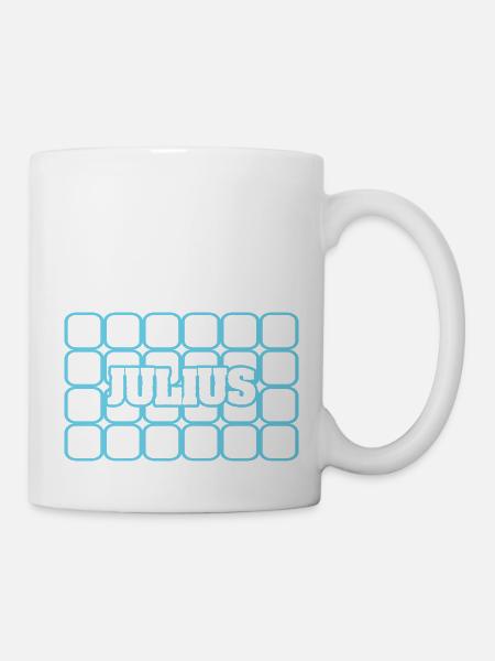 Julius als Männername - Tasse - Weiß