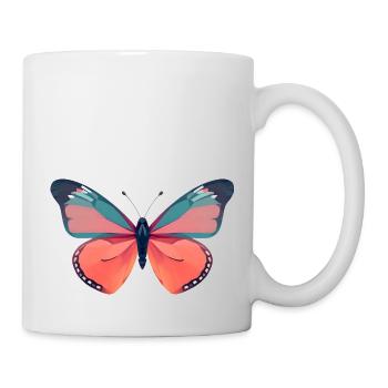 Vibrant Butterfly with Orange Wings - Mug - white - Right