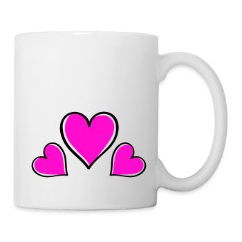 herz love - Tasse - Weiß - Rechts