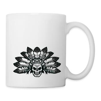 indianer aztek skull - Tasse - Weiß - Rechts