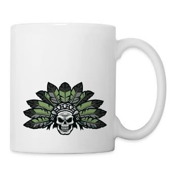Indianer Aztek Skull - Tasse - Weiß - Rechts