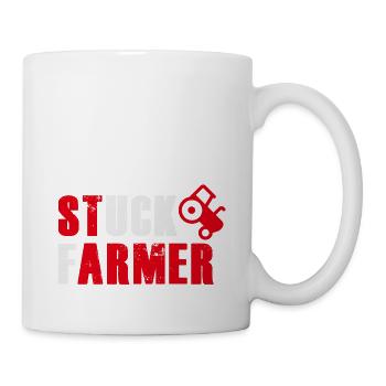 STUCK FARMER RED GREY - Mug - white - Right