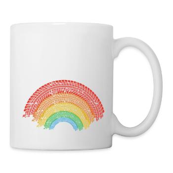 Dirt Biker Riding Rainbow Dirt Bike - Tasse - Weiß - Rechts