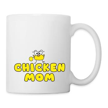 Poulet maman jaune - Mug blanc - blanc - Droite