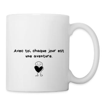 With you every day is an adventure - Mug - white - Right
