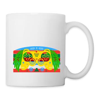 Vintage Retro Gaming Controller - Tasse - Weiß - Rechts