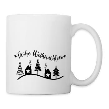 Frohe Weihnachten – Stilvolles Weihnachtsdesign fü - Tasse - Weiß - Rechts